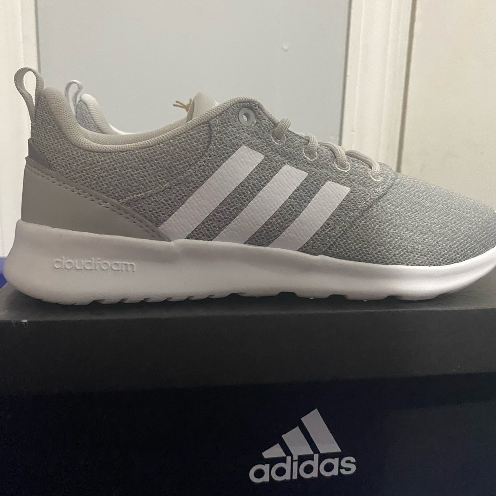 Adidas Cloudfoam Gray and White Sneakers